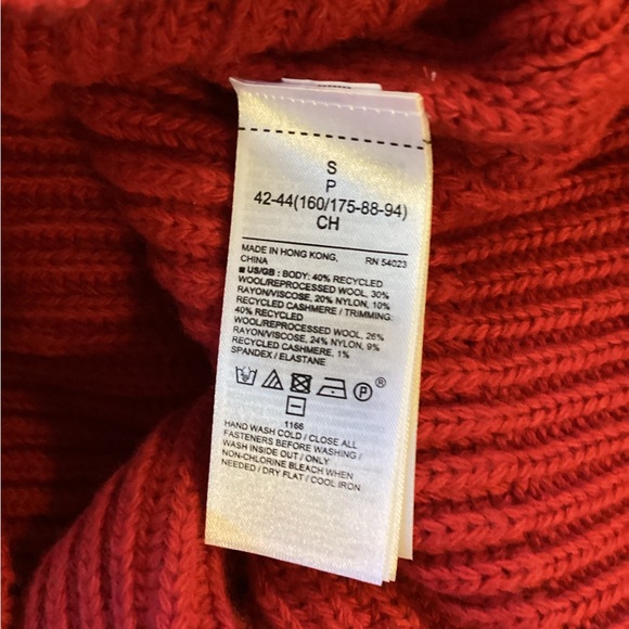 NWT BANANA REPUBLIC HALF ZIP STAND COLLAR SWEATER wool cashmere blend - Picture 15 of 16